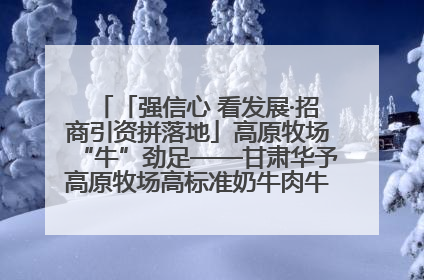 「强信心 看发展·招商引资拼落地」高原牧场“牛”劲足——甘肃华予高原牧场高标准奶牛肉牛养殖项目一线见闻