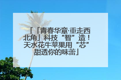 「青春华章·重走西北角」科技“智”造！天水花牛苹果用“芯”甜透你的味蕾