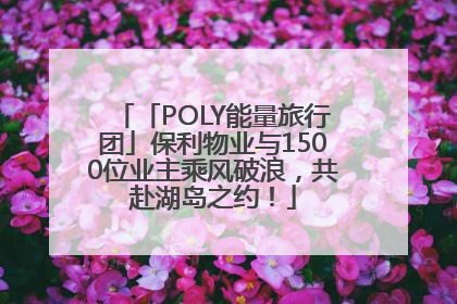 「POLY能量旅行团」保利物业与1500位业主乘风破浪，共赴湖岛之约！