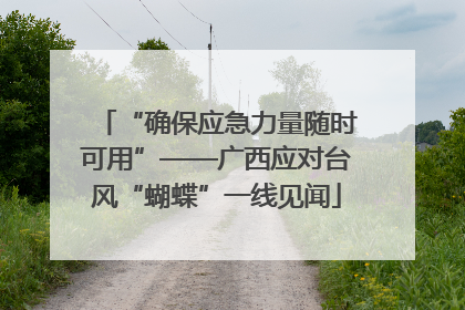 “确保应急力量随时可用”——广西应对台风“蝴蝶”一线见闻