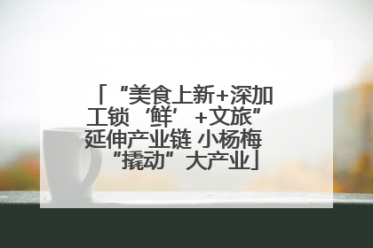 “美食上新+深加工锁‘鲜’+文旅”延伸产业链 小杨梅“撬动”大产业
