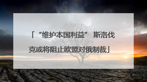 “维护本国利益” 斯洛伐克或将阻止欧盟对俄制裁