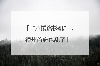 “声援洛杉矶”，得州首府也乱了