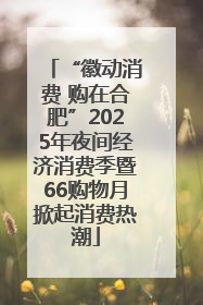 “徽动消费 购在合肥”2025年夜间经济消费季暨66购物月掀起消费热潮