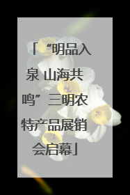“明品入泉 山海共鸣”三明农特产品展销会启幕