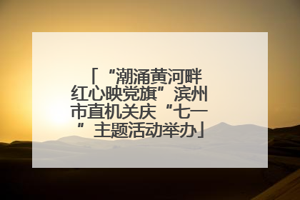 “潮涌黄河畔 红心映党旗”滨州市直机关庆“七一”主题活动举办