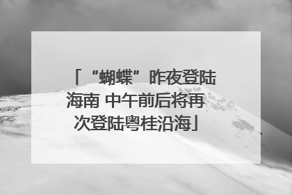 “蝴蝶”昨夜登陆海南 中午前后将再次登陆粤桂沿海