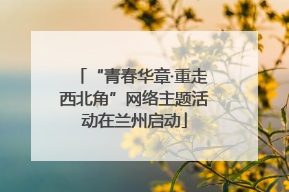 “青春华章·重走西北角”网络主题活动在兰州启动