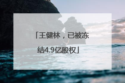 王健林，已被冻结4.9亿股权