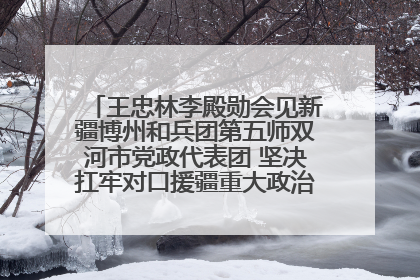 王忠林李殿勋会见新疆博州和兵团第五师双河市党政代表团 坚决扛牢对口援疆重大政治责任 推动双方实现优势互补务实合作