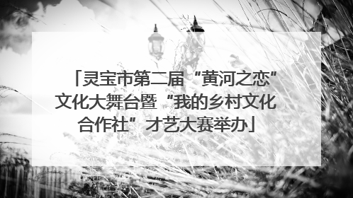 灵宝市第二届“黄河之恋”文化大舞台暨“我的乡村文化合作社”才艺大赛举办