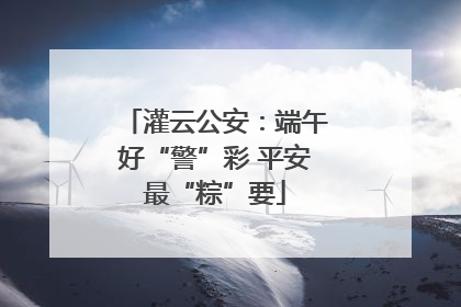 灌云公安：端午好“警”彩 平安最“粽”要