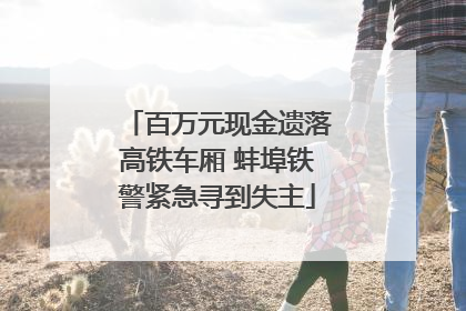 百万元现金遗落高铁车厢 蚌埠铁警紧急寻到失主