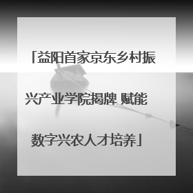 益阳首家京东乡村振兴产业学院揭牌 赋能数字兴农人才培养