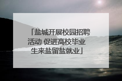 盐城开展校园招聘活动 促进高校毕业生来盐留盐就业