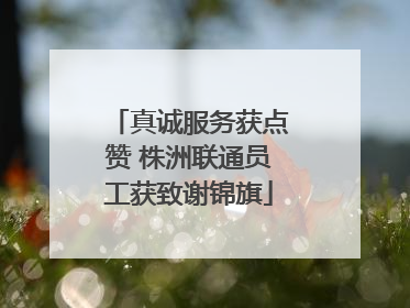 真诚服务获点赞 株洲联通员工获致谢锦旗