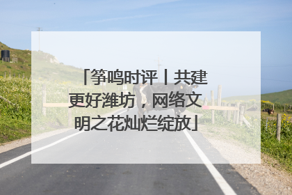 筝鸣时评丨共建更好潍坊，网络文明之花灿烂绽放