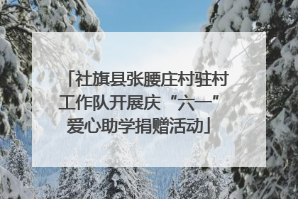 社旗县张腰庄村驻村工作队开展庆“六一”爱心助学捐赠活动