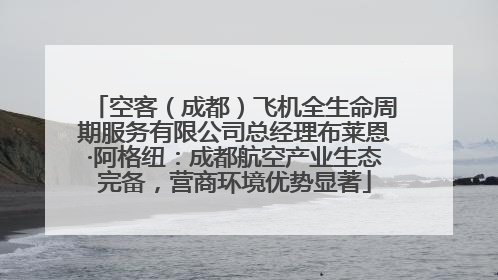 空客（成都）飞机全生命周期服务有限公司总经理布莱恩·阿格纽：成都航空产业生态完备，营商环境优势显著