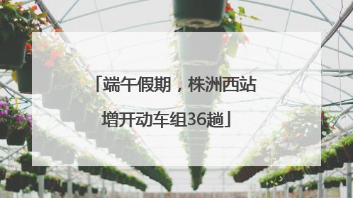 端午假期，株洲西站增开动车组36趟