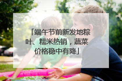 端午节前新发地粽叶、糯米热销，蔬菜价格稳中有降