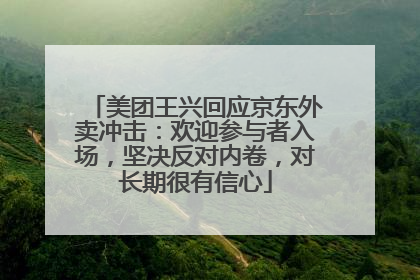 美团王兴回应京东外卖冲击：欢迎参与者入场，坚决反对内卷，对长期很有信心