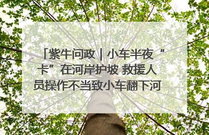 紫牛问政｜小车半夜“卡”在河岸护坡 救援人员操作不当致小车翻下河，然后直接走人了