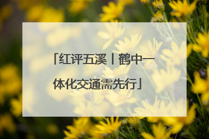 红评五溪丨鹤中一体化交通需先行