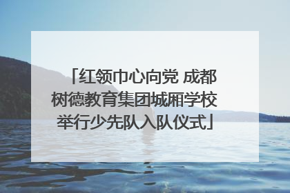 红领巾心向党 成都树德教育集团城厢学校举行少先队入队仪式