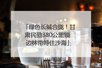 绿色长城合拢！甘肃民勤380公里锁边林带缚住沙海