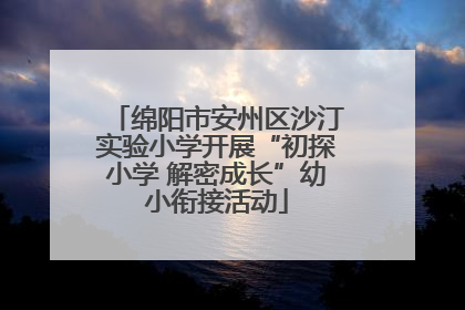 绵阳市安州区沙汀实验小学开展“初探小学 解密成长”幼小衔接活动