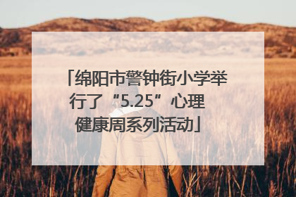 绵阳市警钟街小学举行了“5.25”心理健康周系列活动