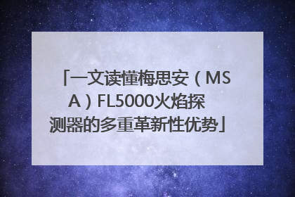 一文读懂梅思安（MSA）FL5000火焰探测器的多重革新性优势