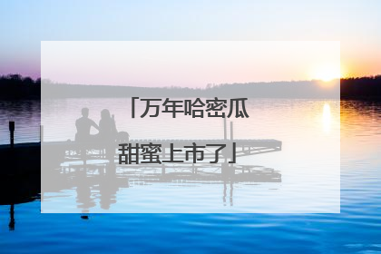 万年哈密瓜甜蜜上市了