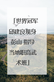 世界冠军邱建良现身彭山 指导当地职高武术班
