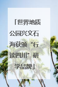 世界地质公园兴文石海获颁“行读四川”研学品牌