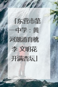 东营市第一中学：黄河潮涌育桃李 文明花开满杏坛