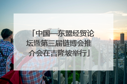 中国—东盟经贸论坛暨第三届链博会推介会在吉隆坡举行