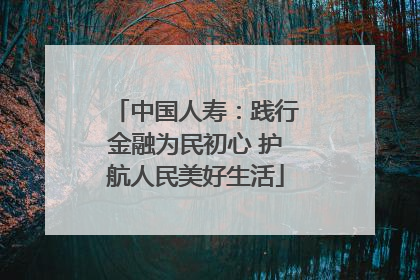 中国人寿：践行金融为民初心 护航人民美好生活