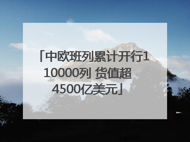 中欧班列累计开行110000列 货值超4500亿美元