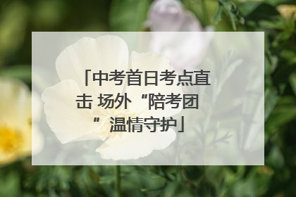 中考首日考点直击 场外“陪考团”温情守护