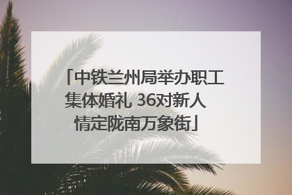 中铁兰州局举办职工集体婚礼 36对新人情定陇南万象街