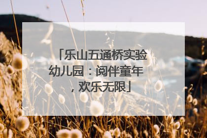 乐山五通桥实验幼儿园：阅伴童年，欢乐无限