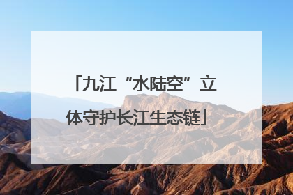 九江“水陆空”立体守护长江生态链