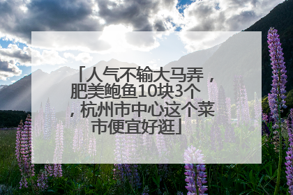 人气不输大马弄，肥美鲍鱼10块3个，杭州市中心这个菜市便宜好逛