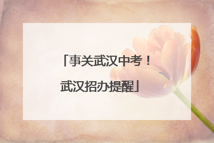 事关武汉中考！武汉招办提醒