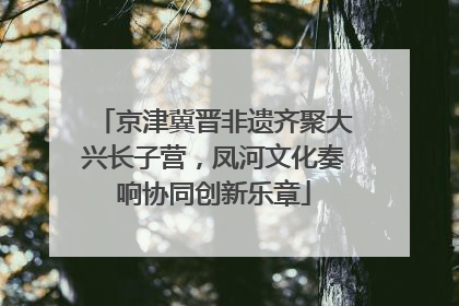 京津冀晋非遗齐聚大兴长子营，凤河文化奏响协同创新乐章