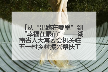 从“出路在哪里”到“幸福在眼前”——湖南省人大常委会机关驻五一村乡村振兴帮扶工作队书写振兴答卷