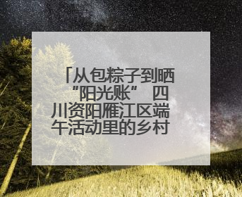 从包粽子到晒“阳光账” 四川资阳雁江区端午活动里的乡村治理答卷