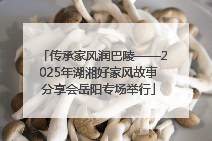 传承家风润巴陵——2025年湖湘好家风故事分享会岳阳专场举行